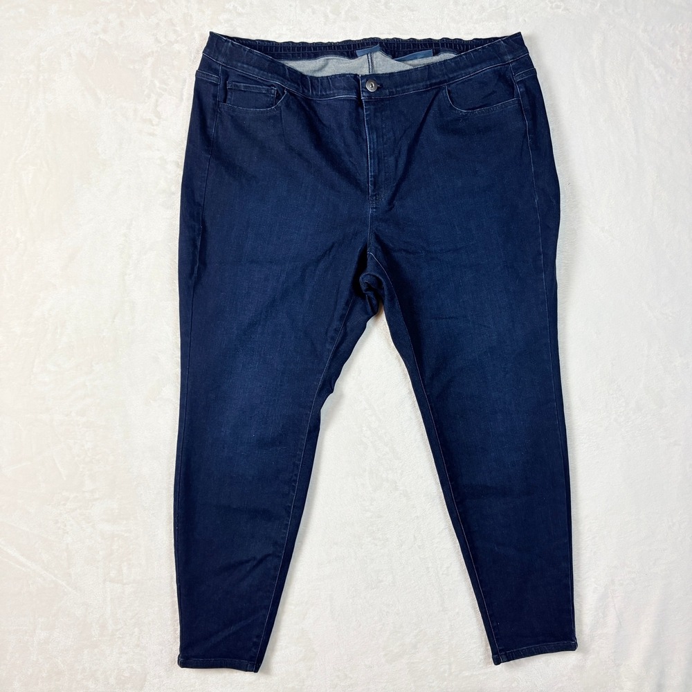 J. Jill Denim 5-Pocket Leggings Women Sz 22 Dark Wash Pull On Skinny Jeans